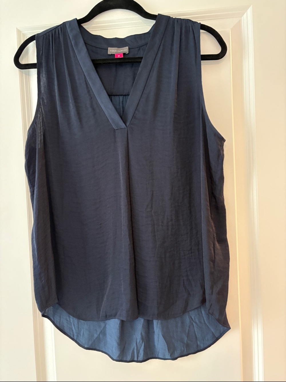 Vince Camuto Slate Blue Sleeveless V‑Neck Camisole